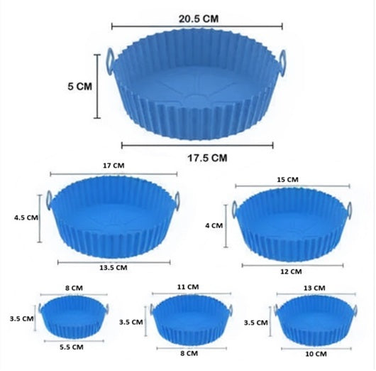 Kit de 6 Moldes de Silicona para Freidora de Aire